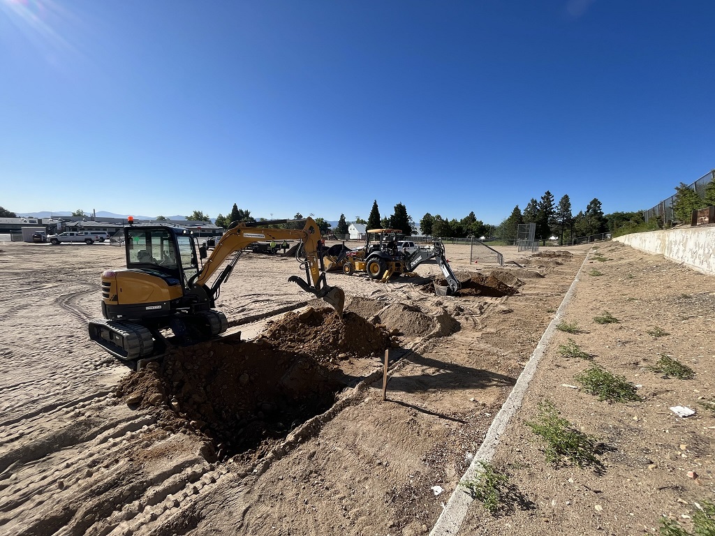 Grassroots Success PTO plants trees at Mamie Towles Elementary School