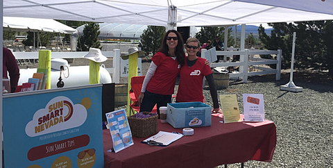 Cari and Lily at Sun Smart Nevada outreach event