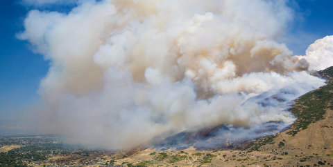 Wildfire smoke in Nevada