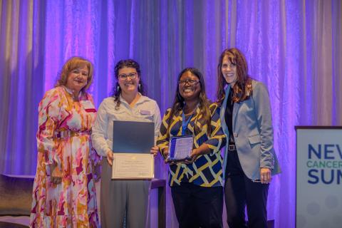 Yvonne Curtis accepts the award for the Nevada State Immunization Program.