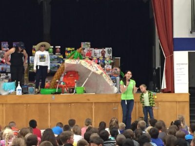 A Sun Smart Schools assembly at Scarselli Elementary School. 